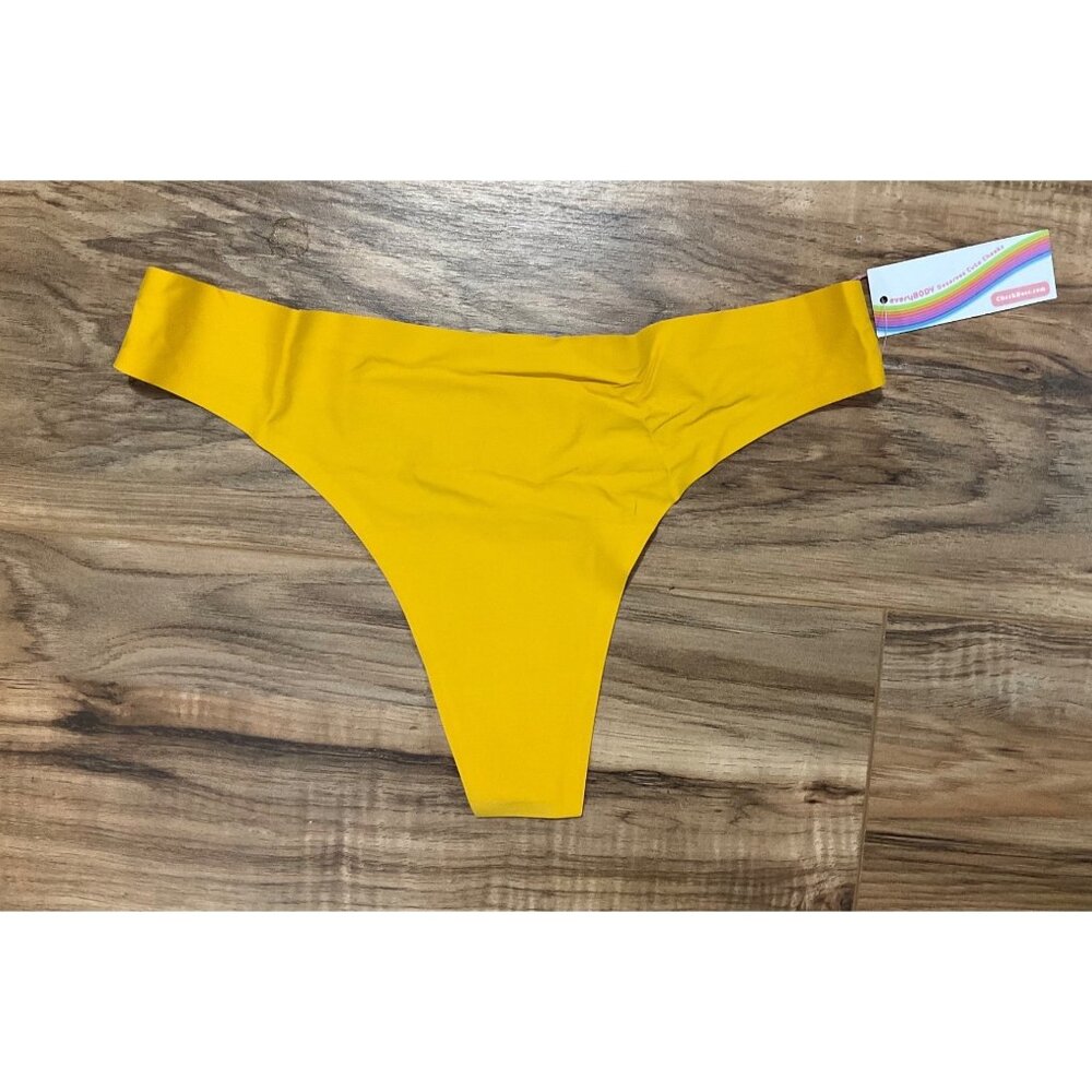 NWT Cheek Boss Yellow  thong  Size: Small